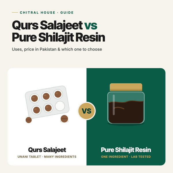 Hamdard Qurs Salajeet vs Pure Shilajit Resin: Uses, Price & Which to Choose