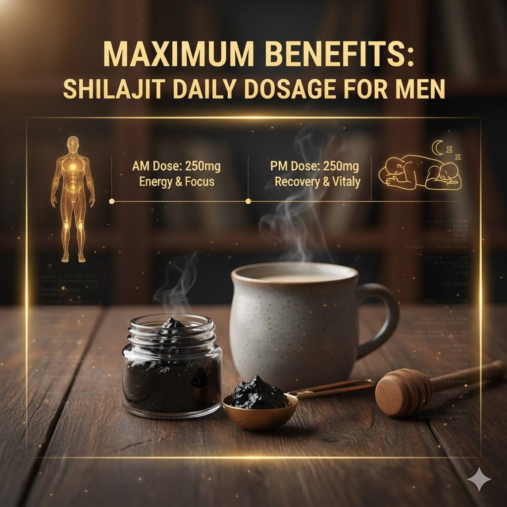 How Much Shilajit Per Day for Men: Maximum Benefits, Scientific Dosage, and Safety