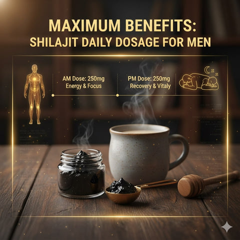 How Much Shilajit Per Day for Men: Maximum Benefits, Scientific Dosage, and Safety