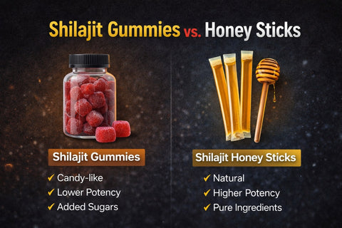 Shilajit Gummies vs. Honey Sticks - Which is the More Effective Path to Wellness?